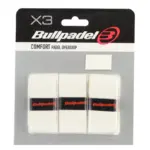Bullpadel GB-1200 Comfort Overgrip Weiss 3er-Pack in Blisterverpackung mit HaC Microperforierung