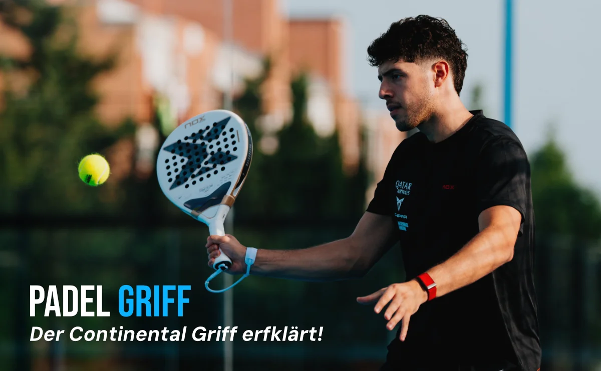 Padel Griff - Nahaufnahme der Continental Grip Haltung am Padel-Schläger