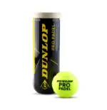 Dunlop Pro Padel Baelle 3er-Dose schwarz mit einzelnem gelben Padelball und Pro Padel Branding