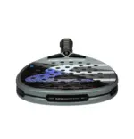 Bullpadel Hack 04 2026 Padelschlaeger Schlaegerkopf Draufsicht Diamantform schwarze Oberflaeche mit holographischen Farbakzenten