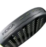 Bullpadel Indiga Control 2026 Padelschlaeger Rueckseite Detail mit Polyglass und SoftEVA Beschriftungen