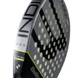 Bullpadel Indiga Control 2026 Padelschlaeger Seitenprofil mit Grip Zone und INDIGA Branding