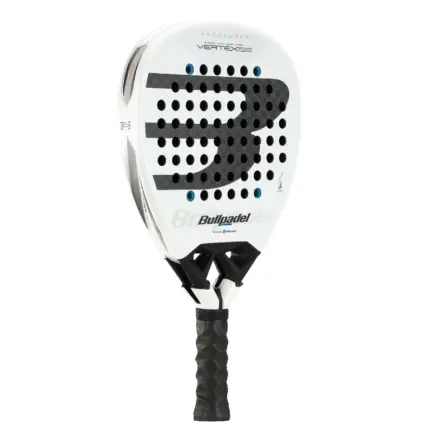 Bullpadel Vertex 05 2026 Padelschlaeger weisse Rueckseite mit Technologie-Logos und Bullpadel Branding