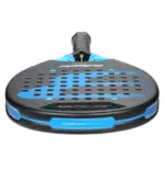 Bullpadel Vertex 05 Hybrid 2026 Padelschlaeger Tropfenkopf von oben mit blau-schwarzer Oberflaeche
