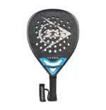 Dunkelgrauer Dunlop FX Pro 2026 Padelschlaeger Vorderseite in Diamantform mit blauen Akzenten