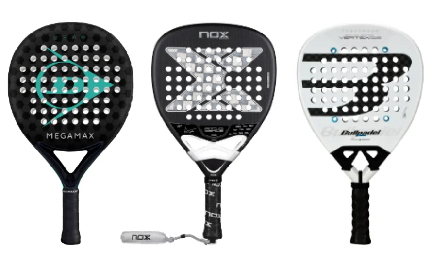 Padel Schläger Kaufberatung - Runde Form, Tropfenform und Diamantform im Vergleich