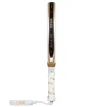 Nox AT10 Genius 12K Alum Xtrem 2026 Padelschlaeger Seitenansicht mit schwarz-goldenem Rahmenprofil