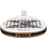 Nox AT10 Genius 12K Alum Xtrem 2026 Padelschlaeger Kopf von oben mit Power-Rahmen und Dual Spin Oberflaeche