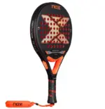 Nox Equation Hard Advanced 2026 Padelschlaeger Rueckseite mit Technologie-Auflistung am schwarzen Rahmen