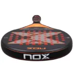 Nox Equation Hard Advanced 2026 Padelschlaeger runder Kopf von oben mit Exclusive Spin Oberflaeche