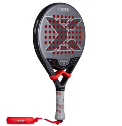 Nox ML10 Ventus Control 3K 2026 Padelschlaeger Rueckseite mit Technologie-Auflistung am schwarzen Rahmen