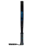 Nox X-Hero White 2026 Padelschlaeger Seitenansicht mit schwarz-blauem Rahmenprofil