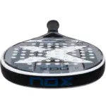 Nox X-Hero White 2026 Padelschlaeger runder Kopf von oben mit glatter silber-weisser Oberflaeche