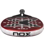 Nox X-Zero Red 2026 Padelschlaeger runder Kopf von oben mit matter rot-weisser Oberflaeche