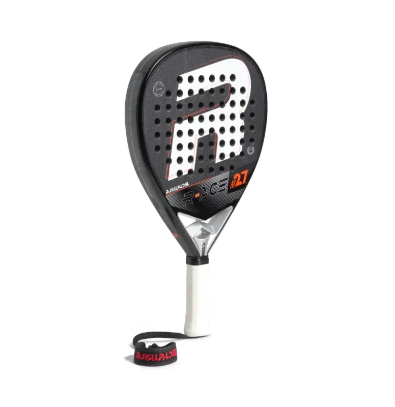 Royal Padel Race 2026 Padelschlaeger Rueckseite mit Royal Padel Logo und silber-schwarzem Design