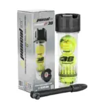 Bullpadel Pascal Box 3B Balldruckbehaelter mit Verpackung, 3 Padel-Baellen, Pumpe und Praezisionsmanometer