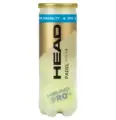 Head Padel Pro S+ Padelballe gold-champagner Tube stehend mit blauem EXTRA DURABILITY Sticker HEAD Schriftzug und PADEL PRO S+ Beschriftung