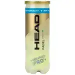 Head Padel Pro S+ Padelballe gold-champagner Tube stehend mit blauem EXTRA DURABILITY Sticker HEAD Schriftzug und PADEL PRO S+ Beschriftung