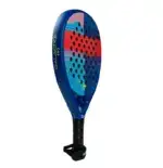 Dunlop Galactica Pro by Nisse Padelschlaeger Rueckseite blau mit Graffiti-Kunstdesign Dunlop Schriftzug auf Hybridform