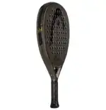 Head Coello Junior Padelschlaeger Rueckseite dunkel-anthrazit mit goldenem HEAD Logo und schwarzem Griff Oversize-Tropfenform