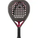 Schwarzer Head Coello Pro Padelschlaeger Vorderseite Diamantform mit weissem HEAD Logo roten Rahmenakzenten und Coello Kronenmotiv by Arturo Coello Weltrangliste Nr. 1