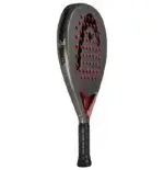 Head Coello Pro Padelschlaeger Rueckseite schwarz mit weissem HEAD Logo und roten Rahmenakzenten auf Diamantform