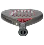 Head Coello Pro Padelschlaeger Kopf-Nahaufnahme von unten mit HEAD Logo rotem Rahmen und Coello Kronenmotiv