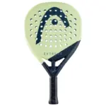 Hellgruener Head Extreme Team Padelschlaeger Vorderseite Rundform mit dunkelblauem HEAD Logo und EXTREME Schriftzug schwarzem Griff
