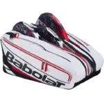 Babolat RH Pro Padel Technical Tasche von hinten mit sichtbarem Tragesystem, gepolsterten Schulterriemen und Babolat-Logo auf schwarzem Hintergrundfeld