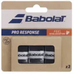 Babolat Pro Response X3 Overgrip in Schwarz - 3er-Pack Blister mit Feel Extra Absorption Technologie und Used on Tour Siegel