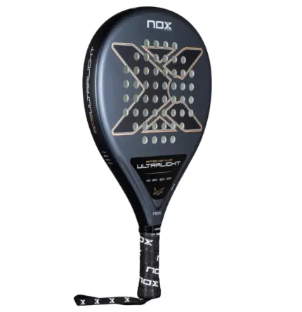 NOX AT10 Genius Ultralight 2026 Padelschläger Dunkelgrau schräg von vorne